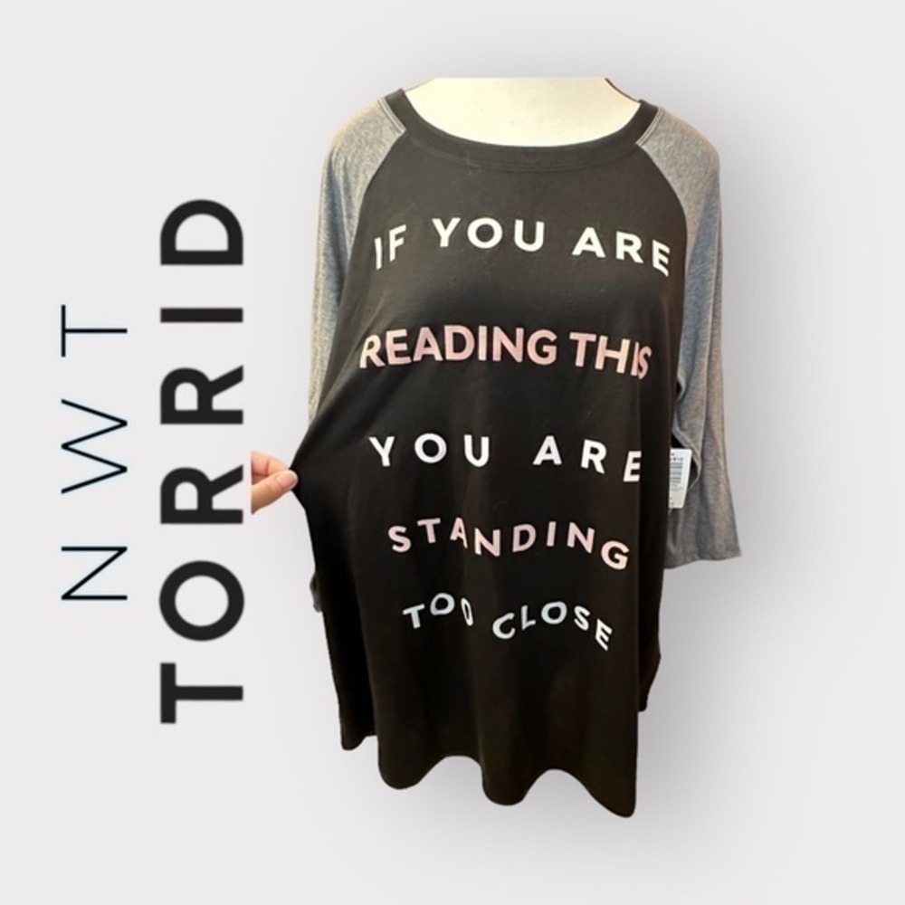 🆕 NWT women’s Torrid 1 Black Gray Sarcastic Graphic Tee Super Soft 1x 1XL 14 16